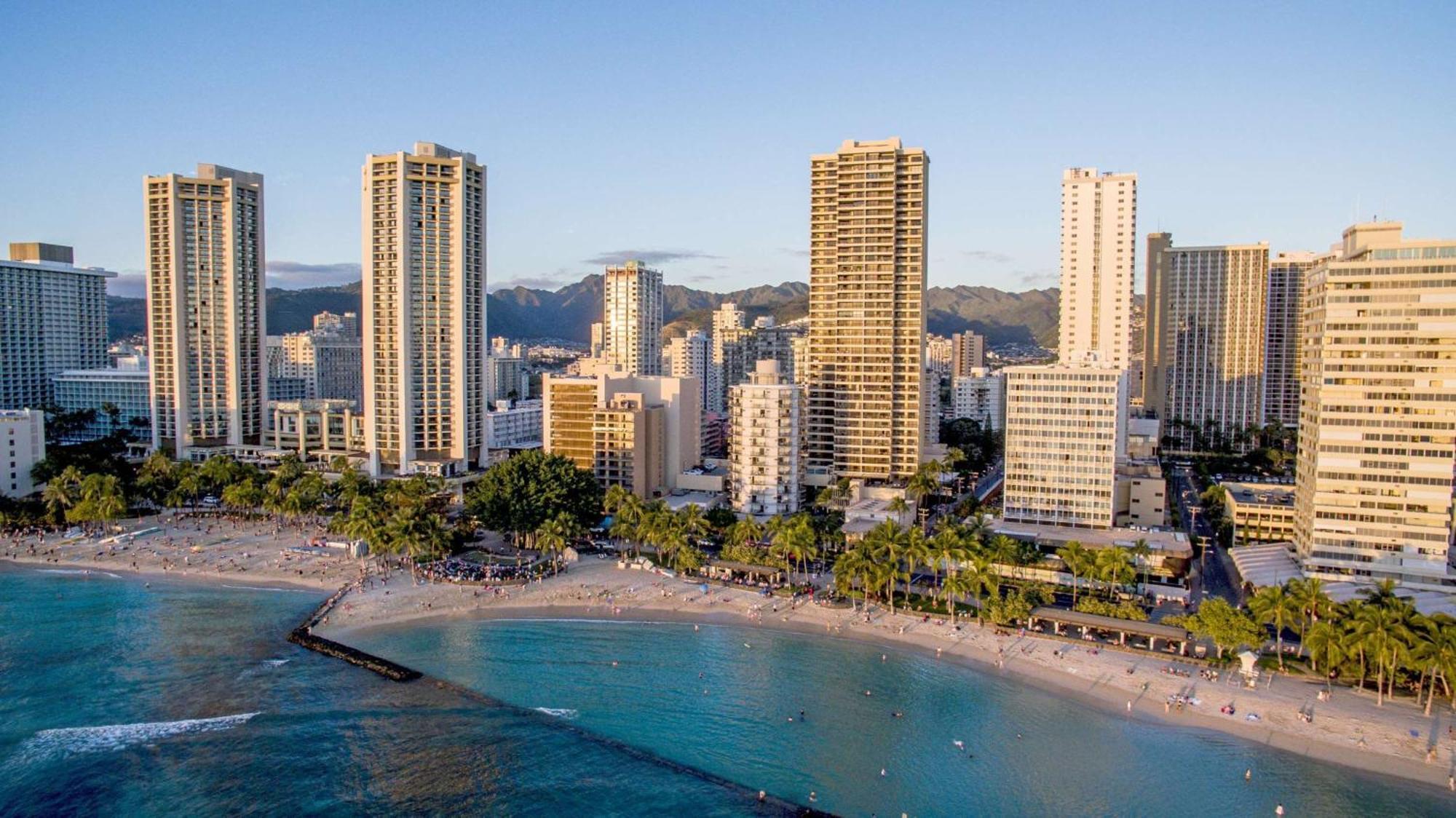 هونولولو أستون وايكيكي بيتش تاور المظهر الخارجي الصورة Waikiki skyline